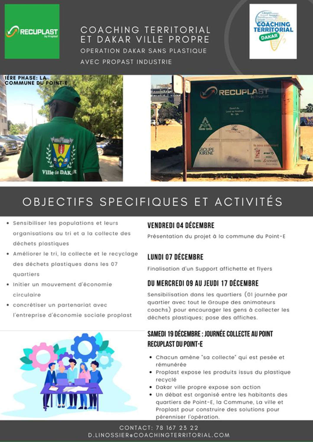 Le Coaching Territorial au cœur de l’économie circulaire Sénégal, « Dakar Ville Propre, Sans pollution plastique »